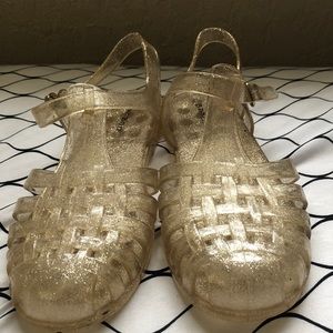 Gold Jellie sandals